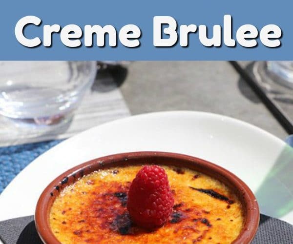 image of creme brulee with text reading how to make perfect creme brulee