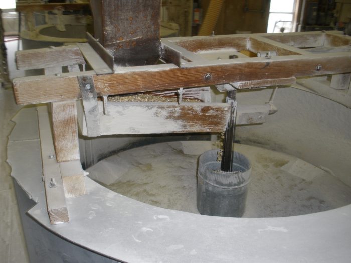 photo of the grinding stone at Atkinson's Mill