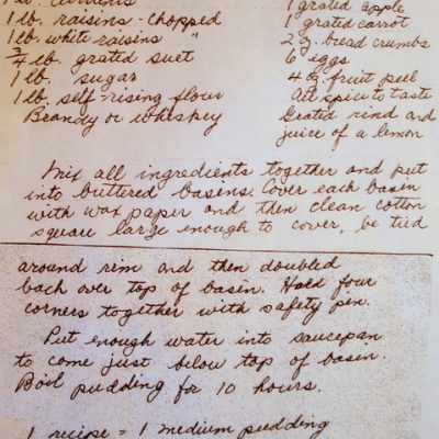 When History, Family and Dessert Collide: Auntie Ev’s Plum Pudding, Part II