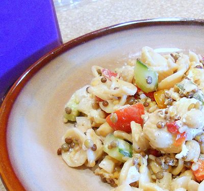 Pasta Salad with Lentils and Chick Peas