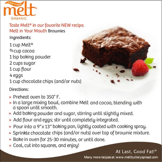A brownie with a bite taken out of it and a written recipe for "Melt in Your Mouth Brownies."