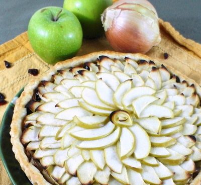 Savory Apple Onion Tart or Channeling That Skinny Chick