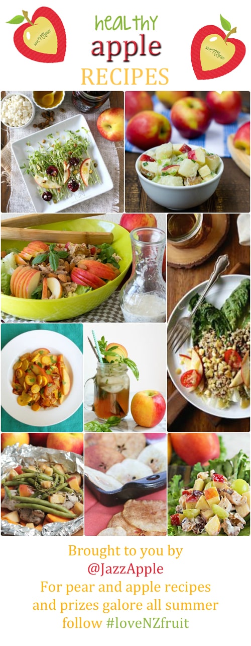 Collage of images of recipes using Jazz Apples.