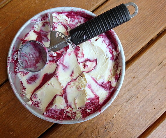 lavender creme fraiche ice cream