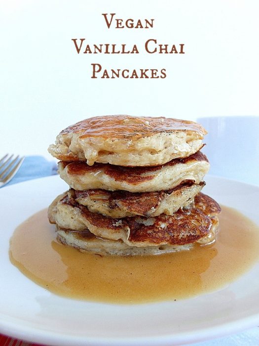 vegan vanilla chai pancakes