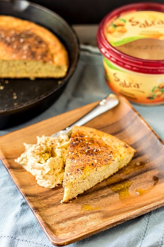 Southern Cornbread with Hummus and Za'atar | pastrychefonline.com