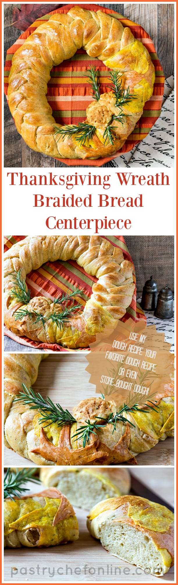 Thanksgiving Wreath Braided Bread Centerpiece BreadBakers