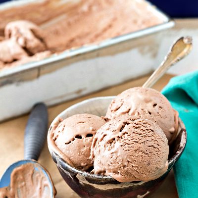 Chocolate Caramel Ice Cream (No Churn, Fig Swirl Optional)