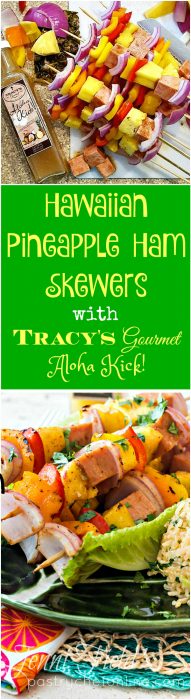 Hawaiian Pineapple Ham Skewers with Sweet and Hot Pineapple Rice