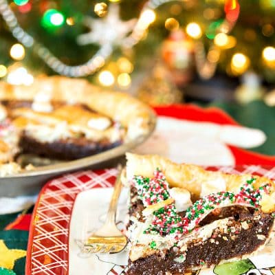 Mexican Hot Chocolate Pie | Christmas Pie with Snowman Crust