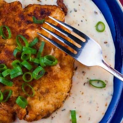 Fried Chicken Cutlets with Herb Gravy | Healthier Comfort Food
