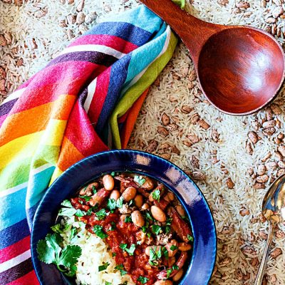 Cowboy Pinto Beans: Instant Pot Charros Beans with Country Ham Hocks