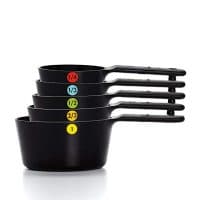 OXO Good Grips Plastic Measuring Cups, 6-Piece, Black
