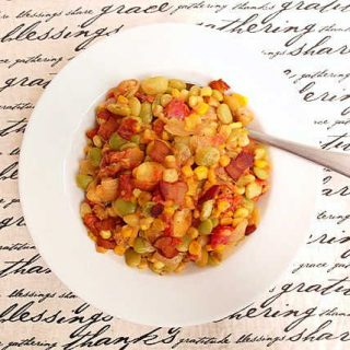 spicy succotash on a plate