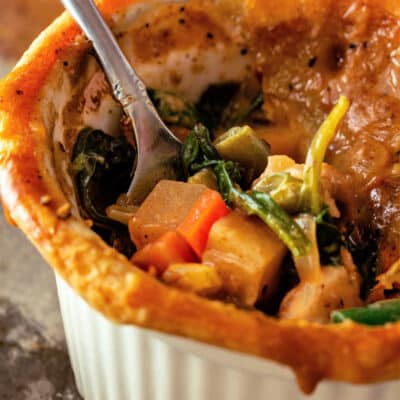 Individual Chicken Pot Pies with Puff Pastry