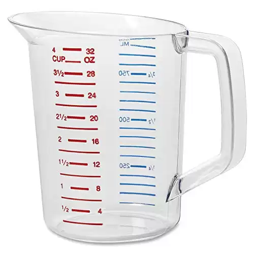 Rubbermaid Commercial Products Measuring Cup, 4-Cup/1-Quart