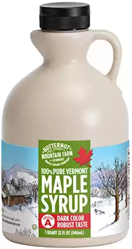 Butternut Mountain Farm Pure Vermont Maple Syrup, Grade A, 32 Fl Oz (Prev Grade B)