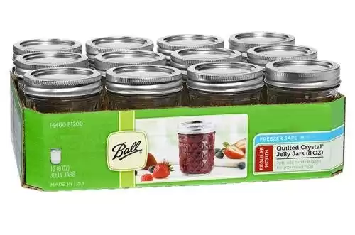 Ball Jar Quilted Crystal Jelly (Case of 12), 8 oz