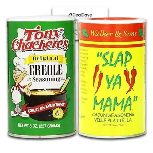 Cajun Seasoning Bundle - Tony Chachere's Original Creole Seasoning - 8oz and Slap Ya Mama Cajun Seasoning - 8oz (Pack of 2)